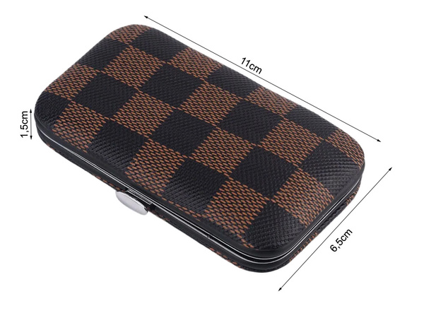 Zestaw do paznokci przybornik manicure pedicure etui cążki 7 elementów