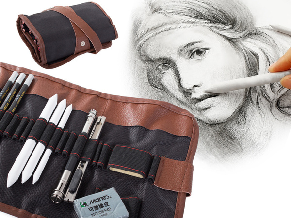 Zestaw do szkicowania rysowania profesjonalny etui