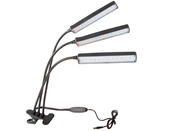 Lampa do roślin led usb uprawy wzrostu panel grow light timer klips kwiatów