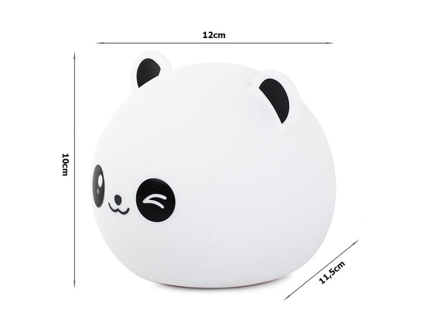 Lampka nocna dla dzieci panda rgb pilot led usb