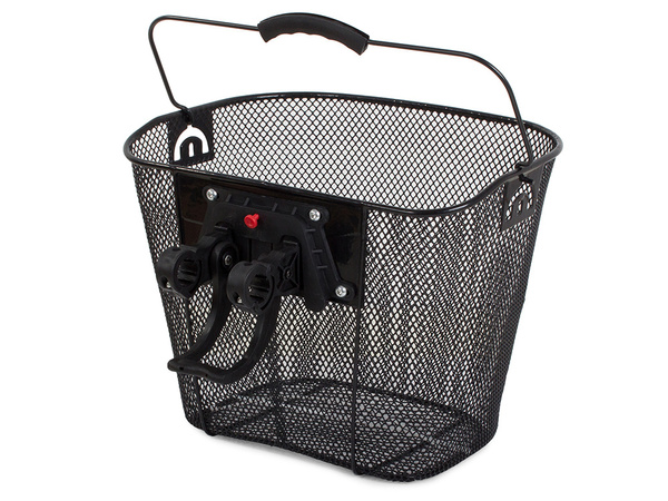 Duzy kosz rowerowy metalowy koszyk do roweru click
