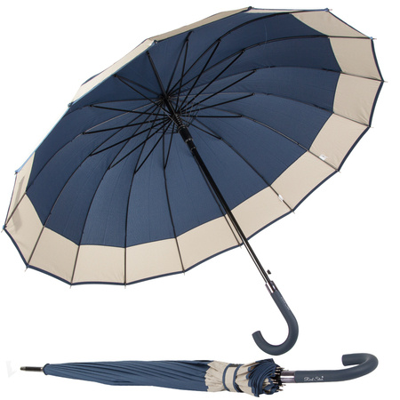 Elegancki duży parasol rządowy mocny xxl antypoślizgowa rączka automatyczny