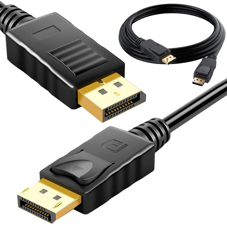 Kabel przewód dp 1.4 video audio displayport displayport 8k 4k 2k 2m