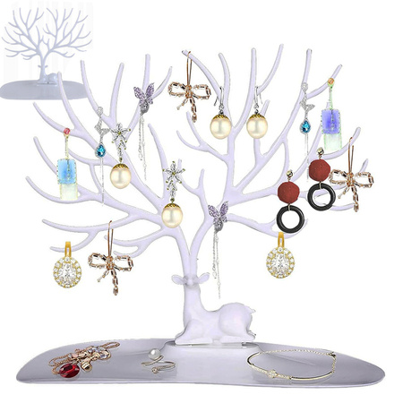 Stojak na biżuterię bransoletki kolczyki organizer jeleń drzewko ekspozytor