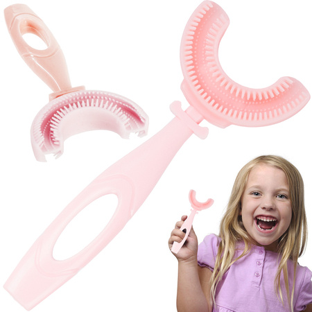 Szczoteczka do zębów manualna silikonowa dla dzieci litera u 360