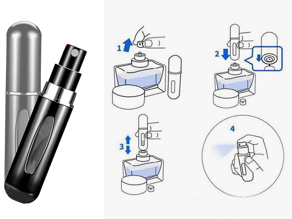 Atomizer podróżny z rozpylaczem do perfum flakon 5ml dozownik na perfumy