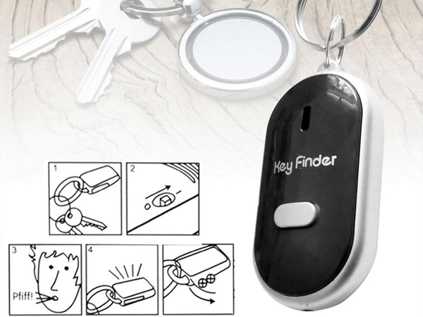 Brelok lokalizator do kluczy na gwizd z diodą podświetlającą led key finder