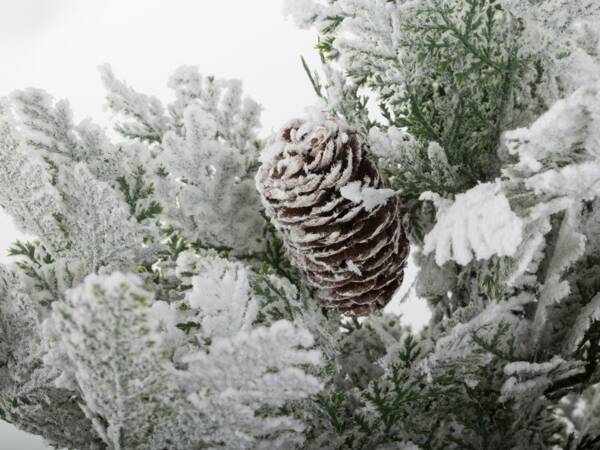 Choinka sztuczna śnieg mała 45cm ozdobna na biurko stół gęsta ośnieżona