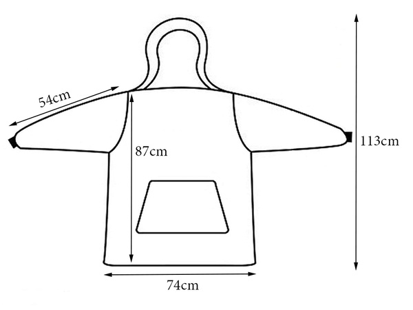 Ciepła bluza koc oversize xxl 2w1 gruba futrzak