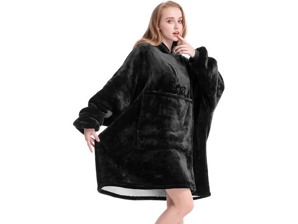 Ciepła bluza koc oversize xxl 2w1 gruba futrzak