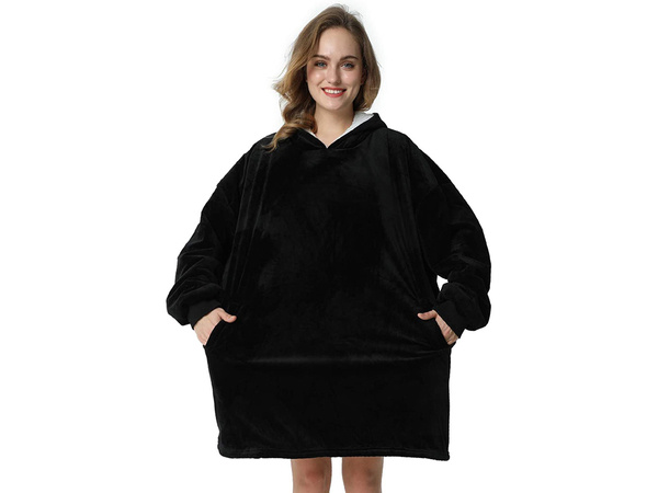 Ciepła bluza koc oversize xxl 2w1 gruba futrzak