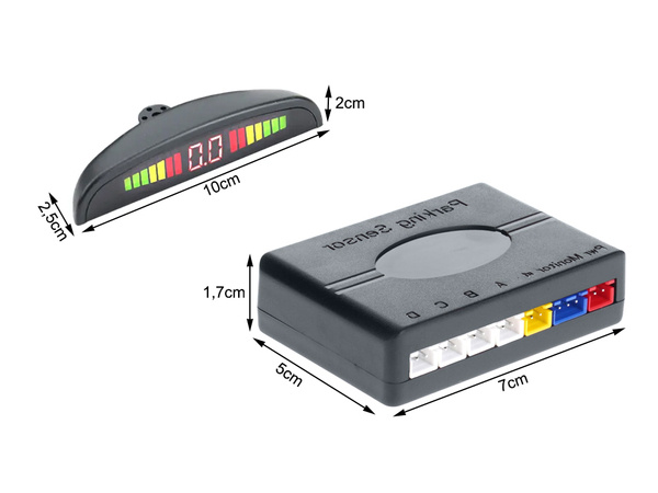 Czujniki parkowania cofania tył zestaw 4x sensor wyświetlacz lcd