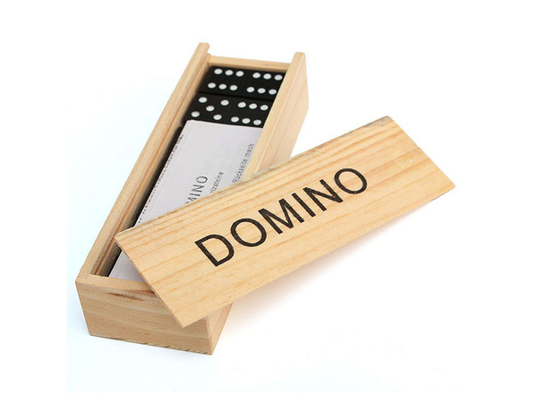 Domino drewniane gra w pudełku 28 elementów