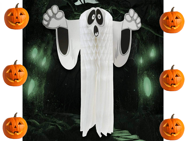 Duch zawieszka papierowa halloween duszek 3d składany z papieru dekoracja