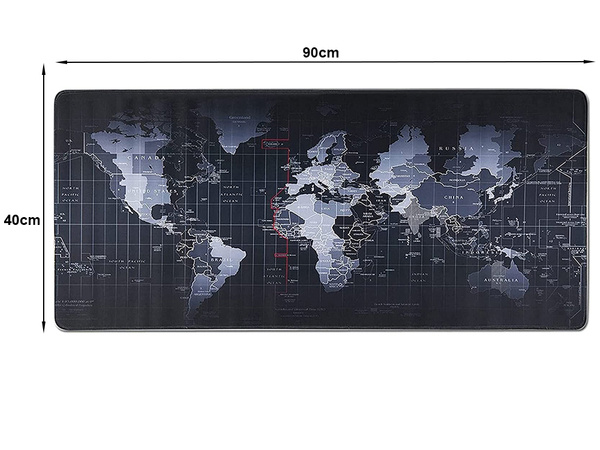 Duża podkładka pod mysz gamingowa mapa 90x40 biuro