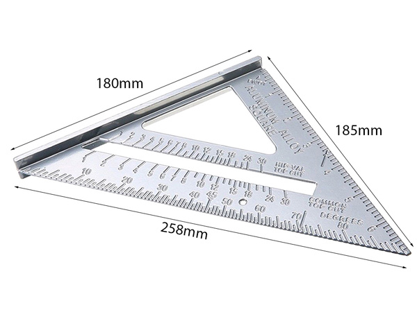 Duży kątownik stolarski aluminiowy przymiar 180mm