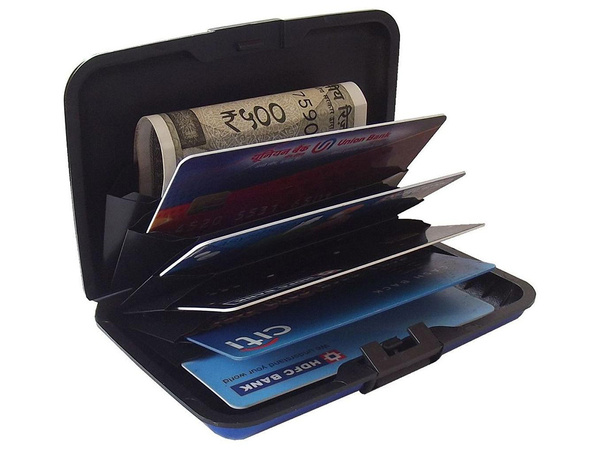 Etui na karty dokumenty aluminiowe portfel wallet