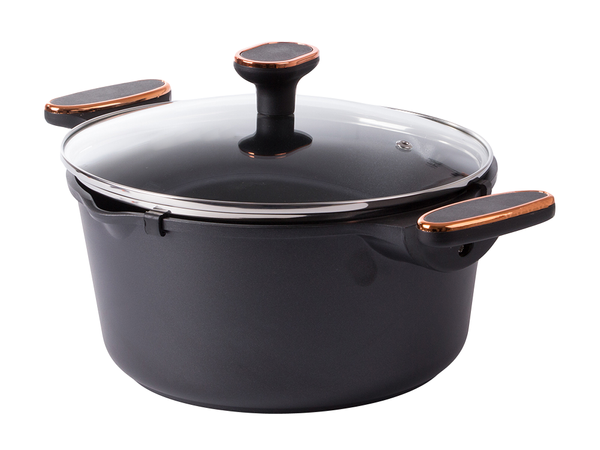 Garnek rondel głęboki z pokrywką indukcja gaz powłoka non stick 5l