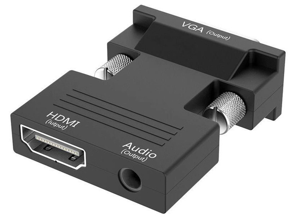 Konwerter adapter z hdmi na vga d-sub audio dźwięk