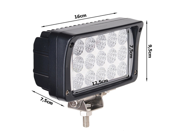 Lampa robocza 15 led halogen panel 45w 12v 24v