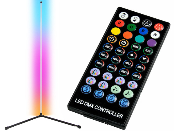 Lampa stojąca podłogowa narożnikowa rgb led nocna do sypialni aplikacja 1m