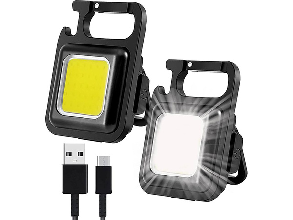 Lampka brelok led cob magnes latarka usb otwieracz