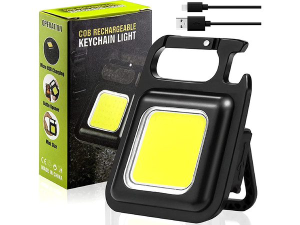 Lampka brelok led cob magnes latarka usb otwieracz