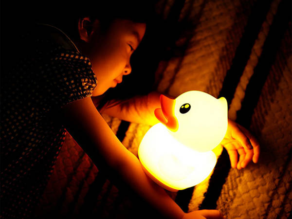 Lampka nocna dla dzieci led kaczka rgb dotyk usb