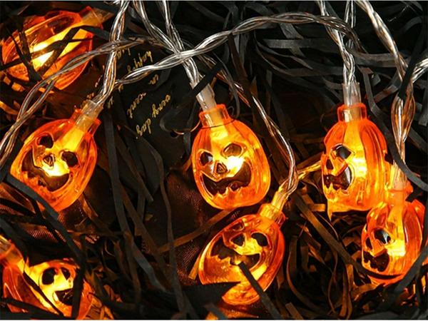 Lampki 10 led wiszące dynie halloween 200cm świecąca dekoracja ozdoba dynia