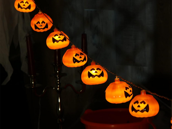 Lampki 10 led wiszące dynie halloween 200cm świecąca dekoracja ozdoba dynia