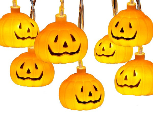 Lampki dynie 10 led wiszące halloween 200cm świecąca dekoracja ozdoba dynia