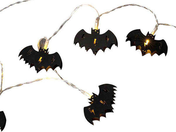 Lampki nietoperz 10 led wiszące halloween 200cm świecąca dekoracja ozdoba