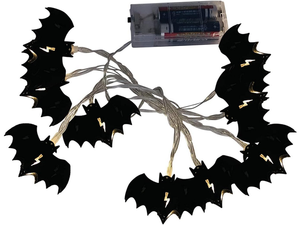 Lampki nietoperz 10 led wiszące halloween 200cm świecąca dekoracja ozdoba