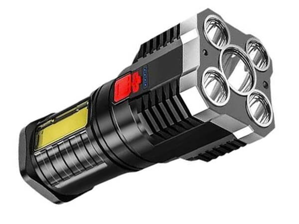 Latarka akumulatorowa szperacz biwakowa led mocna wojskowa policyjna usb