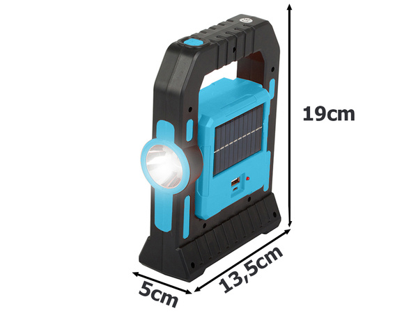 Latarka turystyczna led solarna lampa lampka biwakowa akumulator kemping