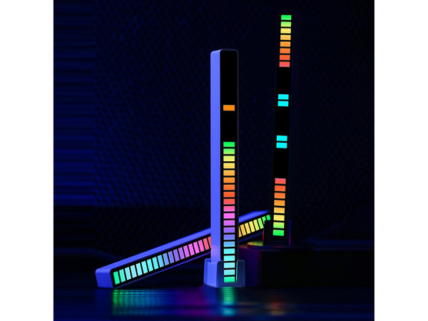 Ledy usb reakcja na dźwięk multikolor neon listwa rgb led mruga akumulator