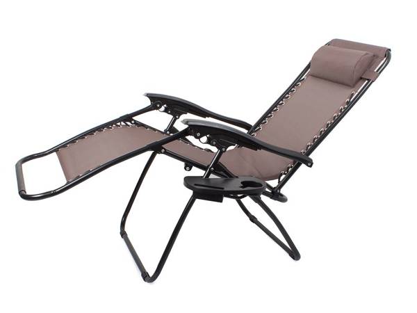 Leżak ogrodowy fotel plażowy składany gravity zero