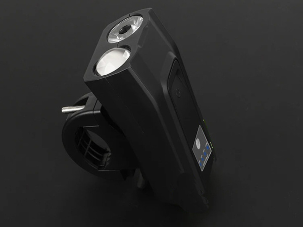 Mocna lampka rowerowa przednia tylna led głośny dzwonek akumulator 2w1