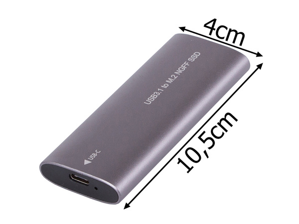 Obudowa adapter dysku kieszeń m.2 sata ngff usb 3.1 usb typ-c 2230-2280mm