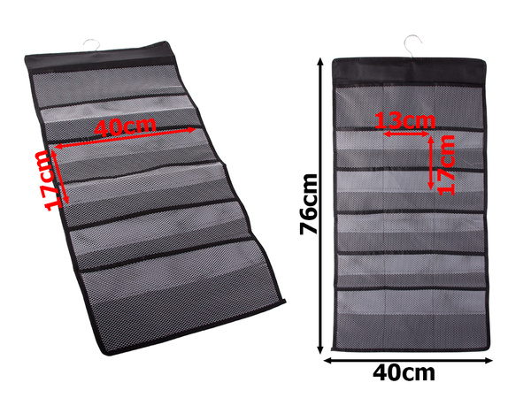 Organizer na bieliznę wiszący do szafy dwustronny 24 kieszenie