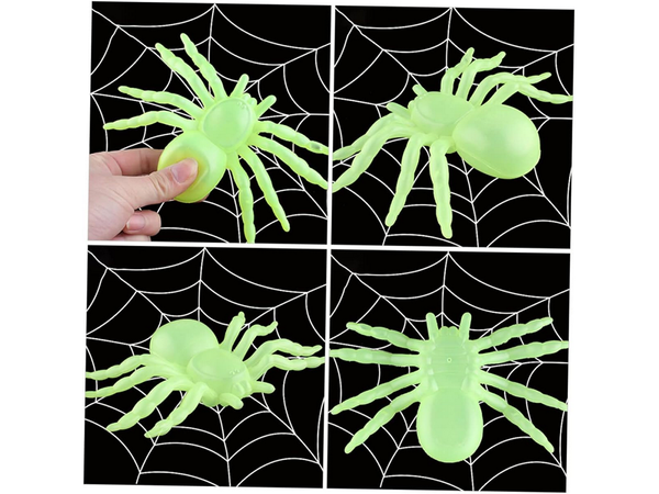 Pająk halloween 2 szt duże dekoracja straszne pająki 11cm fluorescencyjny