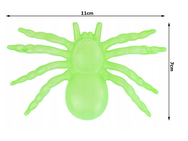 Pająk halloween 2 szt duże dekoracja straszne pająki 11cm fluorescencyjny