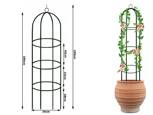 Pergola ogrodowa podpora do kwiatów kolumna do pnączy łuk dzwon na róże 190