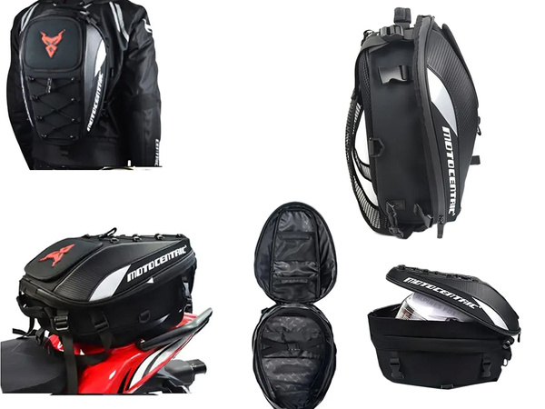 Plecak na motor motocyklowy kask wodoodporny torba sakwa siedzenie 2w1