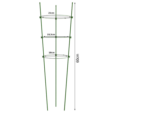 Podpora do roślin kwiatów pierścieniowa okrągła