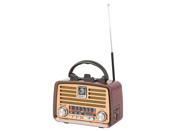 Radio przenośne kuchenne retro radio fm am bluetooth usb akumulator antena