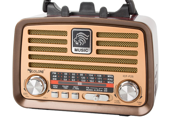 Radio przenośne kuchenne retro radio fm am bluetooth usb akumulator antena