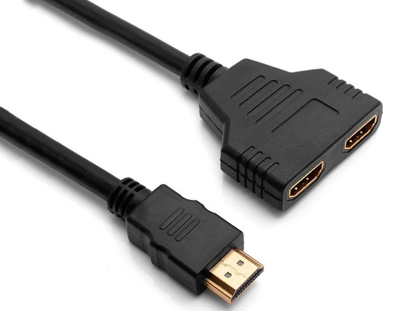 Rozdzielacz hdmi splitter rozgałęźnik 2 porty fhd