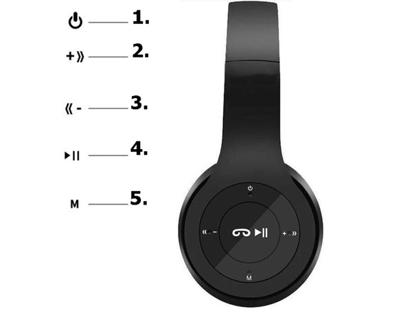 Słuchawki bezprzewodowe p47 bluetooth mikrofon mp3