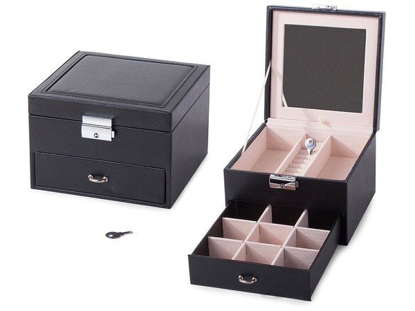 Szkatułka na biżuterię organizer pudełko kuferek
